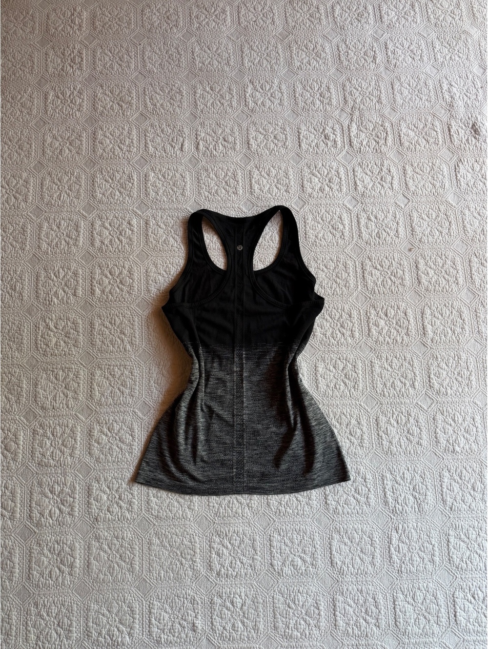 Lululemon Women's Racerback Athletic Tank Top, Black to Gray Ombre, Size 10